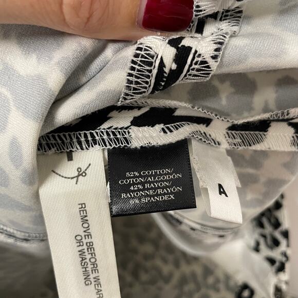 Ann Taylor Womens Black White Animal Print Straight Pencil Skirt Size 10 Career - Picture 9 of 12